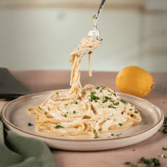 Pâtes crémeuses citron mozzarella Cantadora